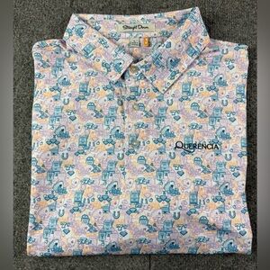 Straight Down UPF 50 Sun Protection Men’s Short Sleeve Golf Polo Shirt Size L